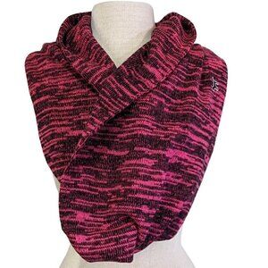 PINK by Victoria's Secret Infinity Tube Scarf Hat‎ Beanie Set Black Pink Stripe